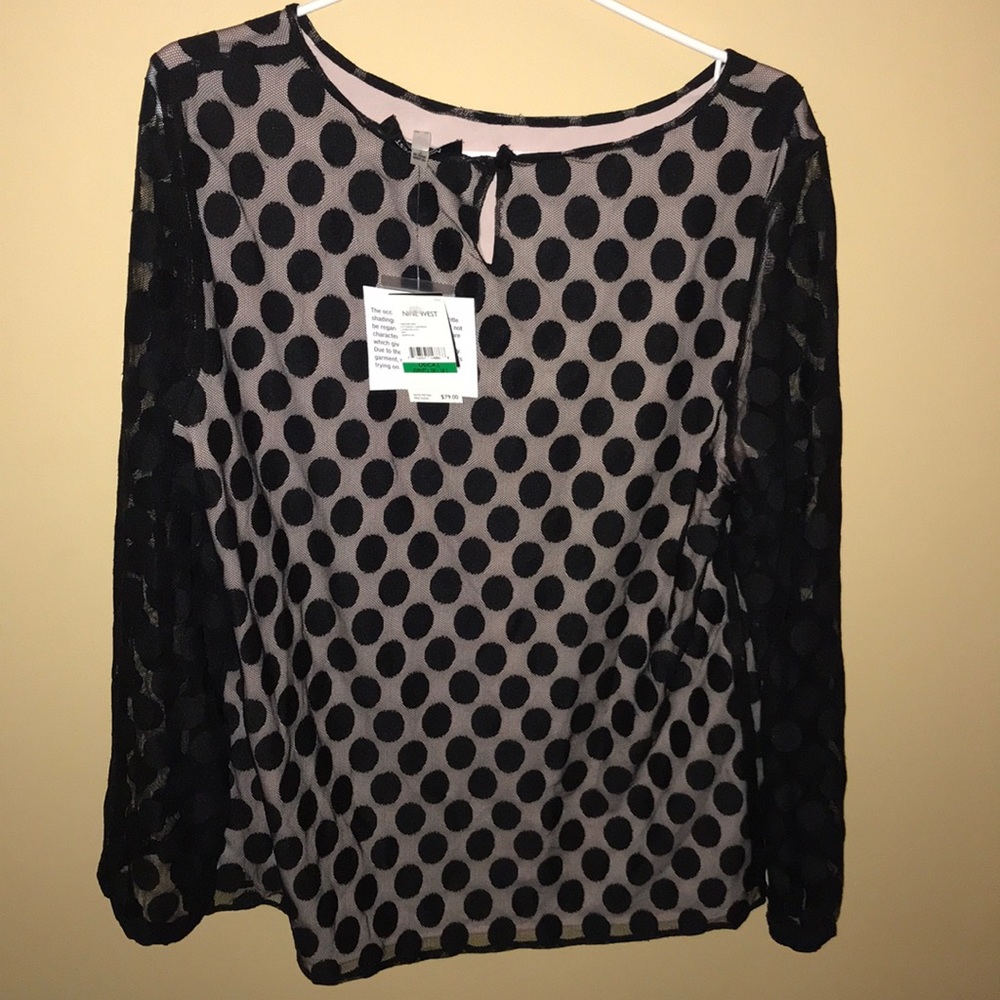 Nine West long sleeve dressy top. Size L